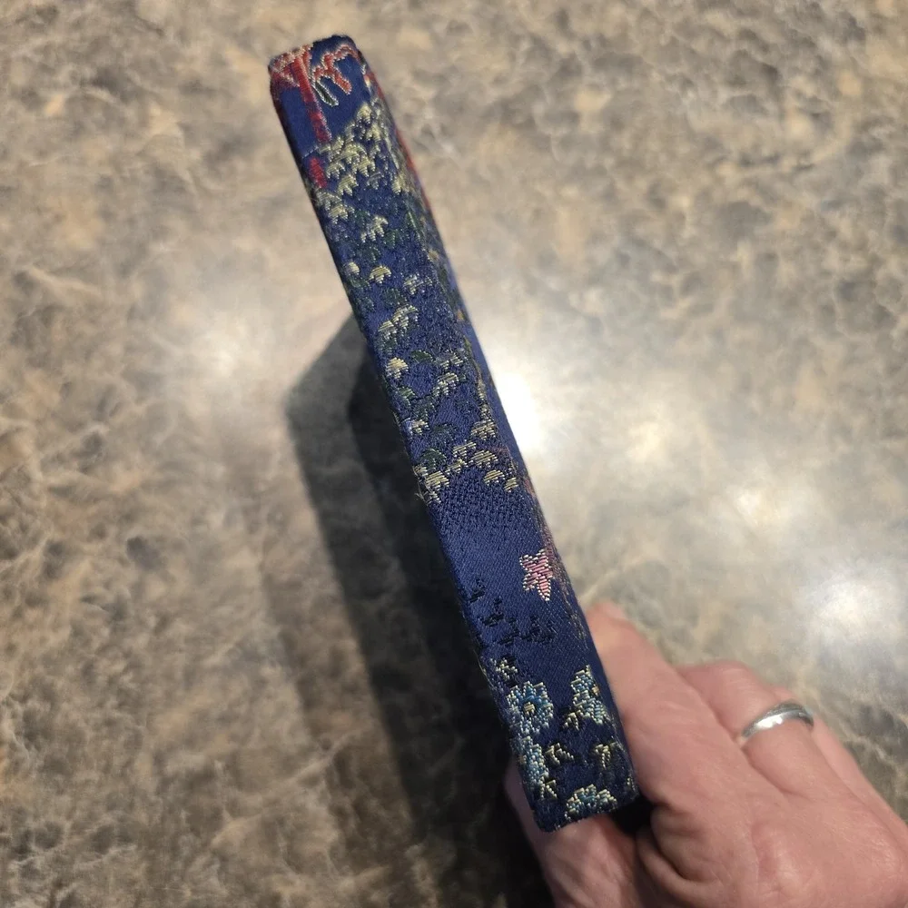 Chinoiserie brocade fabric covered journal notebook‎ hardcover diary...